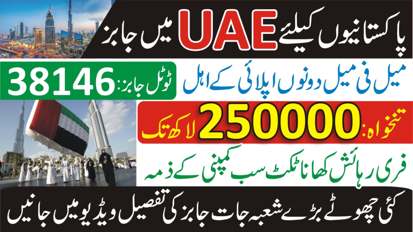 Dubai Jobs for Pakistani – Jobs in Dubai For Pakistanis with Free Visa